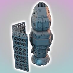 Rocket-Facility.jpg file Flatline City – Rocket Launch Facility & Modular Starship・3D printing idea to download, SaucermenStudios
