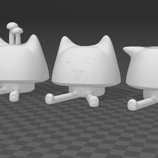 Meowshroom set 3D model