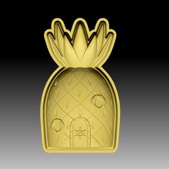 SpongeBobHouse-VACUUM-PIECE.jpg Fichier STL MOULE POUR BOMBE DE BAIN SPONGE BOB HOUSE・Modèle pour imprimante 3D à télécharger