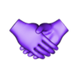 handshake.obj Emoji de aperto de mão