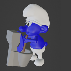 smoula-WC.png Free STL file Smurf and toilet・3D printing model to download