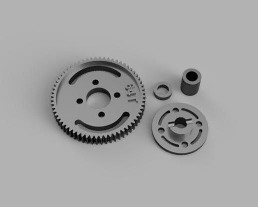 STL file Tamiya TT02 64T high-speed spur gear kit ⚙️ ・Model to download ...