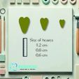 model-48-dimension.jpg Multiple flowers, hearts polymer clay cutters