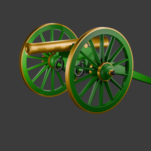 Civil war Cannon - Antique cannon 3D model