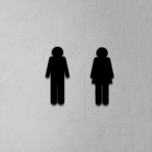 Toilet Sign 3D model