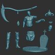 ZBrush Document.jpg Fichier STL gratuit Chasseur noir・Plan imprimable en 3D à télécharger