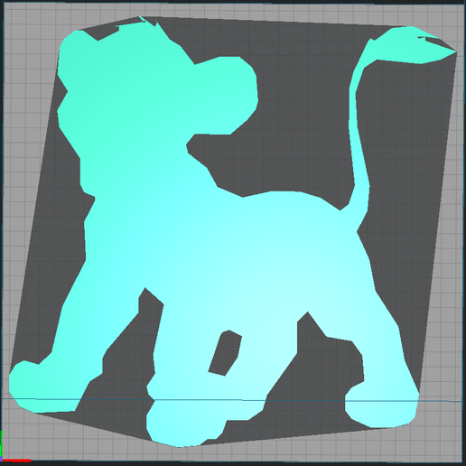 simba - disney - lion king - 2D - 3D model önizlemesi