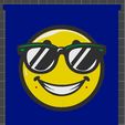 Smiley-Face-BBL.jpg Smiley Face With Sunglasses Design on Card Box lid with design modeled in for easy in software painting