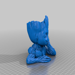 Groot_hole_fixed.png Free STL file Groot Planter・Design to download and 3D print