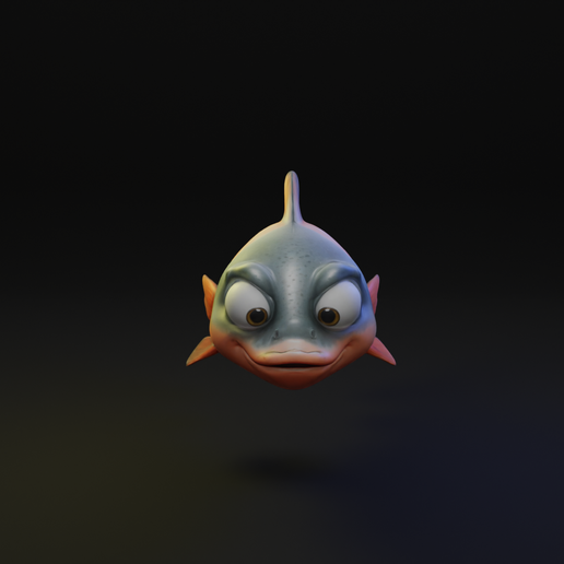 Salmon Cartoon Animal 3D model