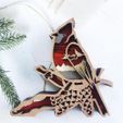 Red-Bird-4.jpg Wooden Red Bird Christmas Ornament SVG! Stunning 6-Layer Glowforge & Laser Ready