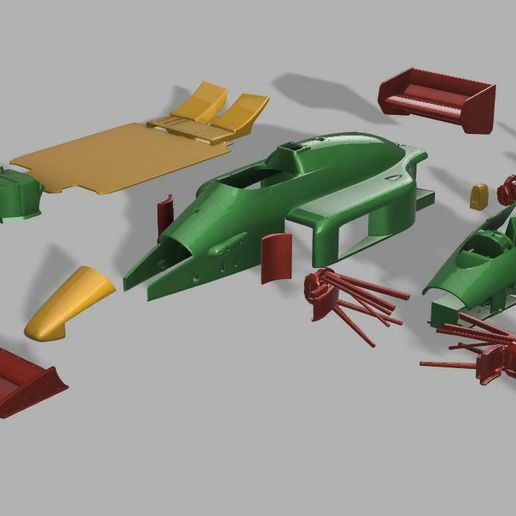 1/12 scale  lotus 98t f1 car ( senna ) 3D model