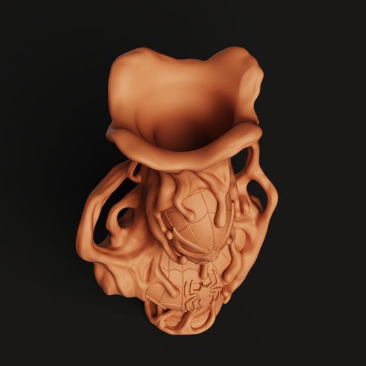 D20.8.jpg Symbiote Spider Bust STL | Comic Hero 3D Print | Fan Art