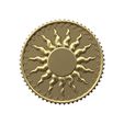 Notched-sun-pattern-coin-01.jpg Notched sun relif coin 3D print model