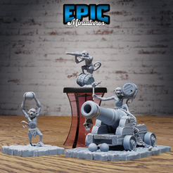 3291-3293.png 3D file Monkey Canon Crew Set ‧ DnD Miniature ‧ Tabletop Miniatures ‧ Gaming Monster ‧ 3D Model ‧ RPG ‧ DnDminis ‧ STL FILE・Model to download and 3D print