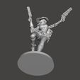 cybercowgirl6.jpg CYBER COWGIRL MODELO EM MINIATURA PARA JOGOS DE FICÇÃO CIENTÍFICA RPG DND