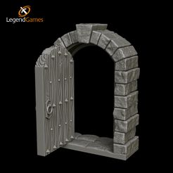 Single-Door-Openable-Open-Thumbnail-V1.jpg STL file LegendGames Single Door - openable・3D printing idea to download, LegendGames