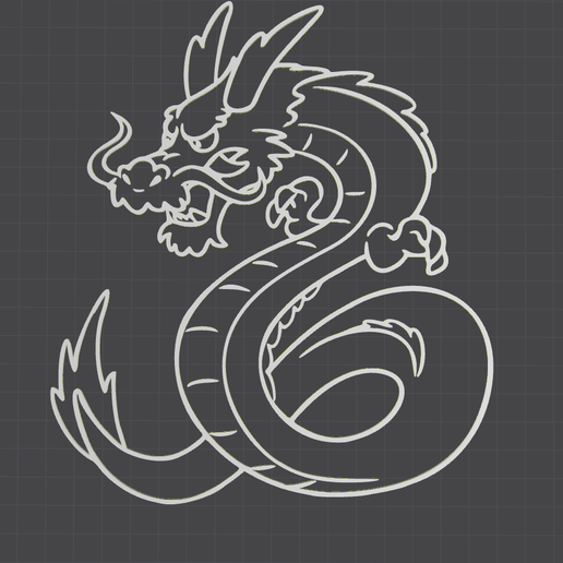 Simple-japanese-dragon.png Simple Japanese Dragon Wall Art