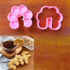 Flower-cookie-cutter-and-stamp-for-cup-of-cofee-or-tea-in-5.5cm-1.jpg Emporte-pièce en forme de fleur et tampon pour tasse de café ou de thé - 5.5cm