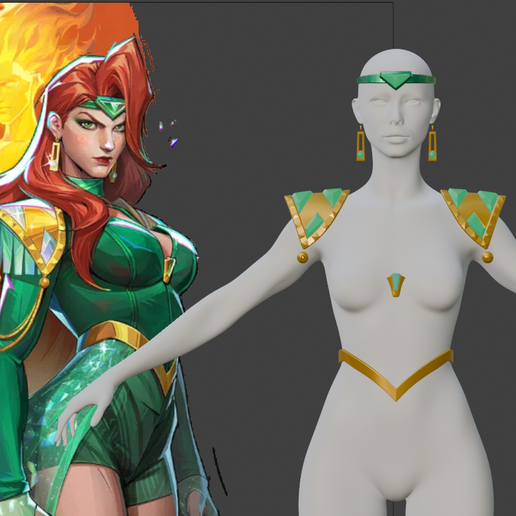 Phoenix Marvel Rivals Accessories Prop Set 3D STL for Cosplay