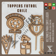 Plantilla-Vector-Corte-Laser-STUDIOFAV-022A.png Chile Soccer Toppers Pack Laser Cutting and Engraving