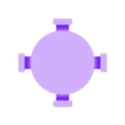 Corps1 - photophore support 4 branches B3 diamètre 10 cm.stl Modular christmas decoration / candle jar