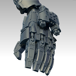 ZBrush_5.png Free STL file Power Fist for a machine god・3D printable model to download