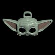 6.jpg Baby Yoda Head Keychain