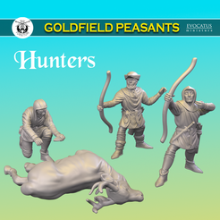 Hunters.png Файл STL Охотники (крестьяне Голдфилда)・3D-печатная модель для загрузки