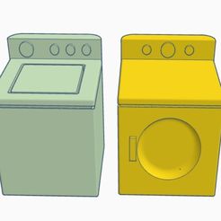 washer and dryer pic 4.jpg STL file Washer and Dryer Doll Furniture・3D printable model to download