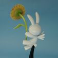 wishbunny3.jpg Clamp Wish bunny with flower anime manga