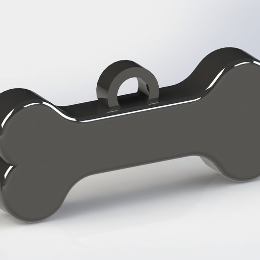Bone keychain for dogs 3D model