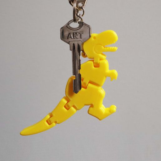 Baby T-rex Flexy Keychain 3D model