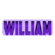 William.stl William Name Desk Plate