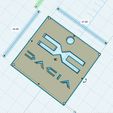tehnic.jpg STL file Key ring with new Dacia logo・3D print design to download