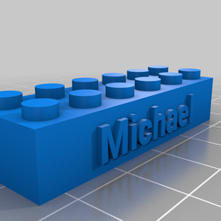 4e4bd8c6-36a5-4a09-99e3-774d126e61d5.png 3D-Datei LEGO kompatible Textbausteine Michael kostenlos・3D-Druckvorlage zum Herunterladen