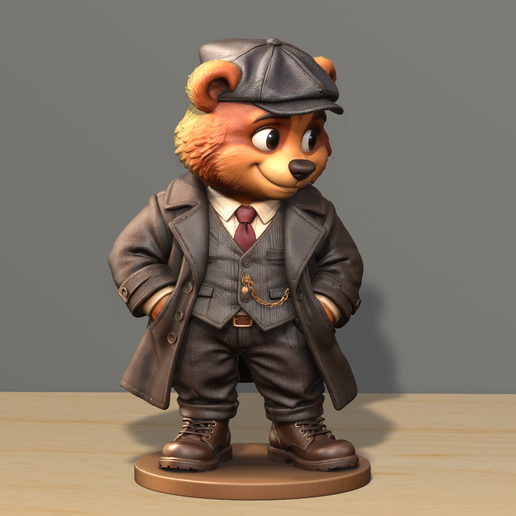 VINTAGE GENTLEMAN BEAR – CUTE 1920s STYLE BEAR FIGURINE STL