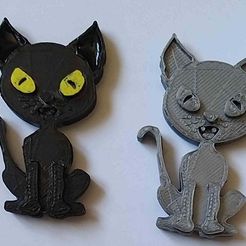 20200806_151659.jpg Free STL file Cat Fridge Magnet・Design to download and 3D print