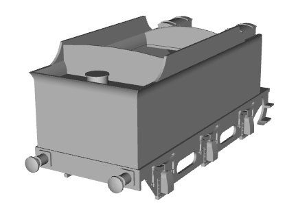 Great Southern and Western Railway loco type C tender 1/35 scale 3D model
