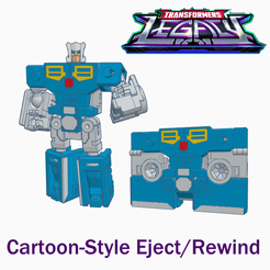 7 TRANSFORMERS €— a Cartoon-Style Eject/Rewind 3D-Datei Transformers Legacy G1 Cartoon Auswerfen / Zurückspulen・3D-druckbare Vorlage zum herunterladen, Trigggerr