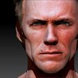 0006_Layer 23.jpg Clint Eastwood textured 3d print bust