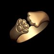 77.jpg Cat Paw Ring
