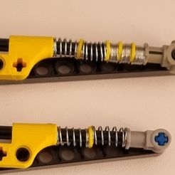 02.jpg Fichier 3D gratuit Lego Technic Axles Compatible Shock Absorber | Amortisseur compatible avec les axes Lego Technic・Idée pour impression 3D à télécharger