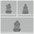 Blank-3-Grids-Collage.png Little Monk 3D print model