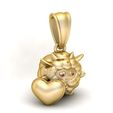 2.jpg Cute Sun Face Pendant 3D PRINTABLE MODEL
