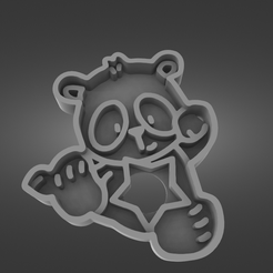 medved-render.png STL file Cute Bear 2 - Cookies Cutter・3D print design to download