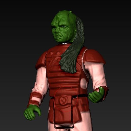 ScreenShot1104.jpg Star-Wars WEEQUAY Kenner Kenner Style Action Figur STL OBJ 3D