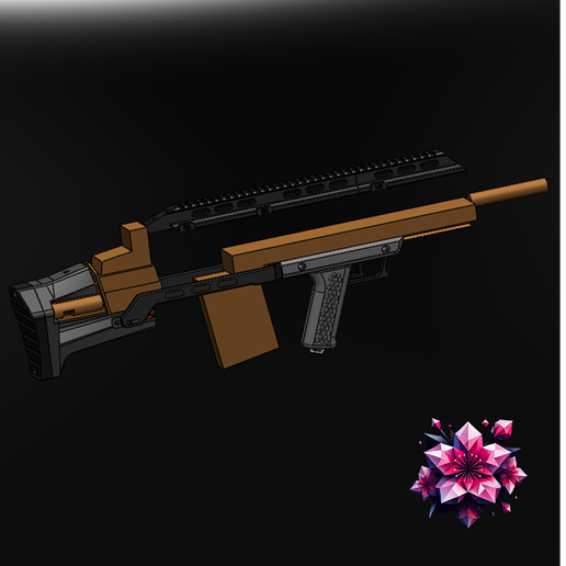 M14 EBR Bullpup conversion kit DEV STEP model 3D model