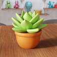 untitled.png 3D Succulent Plant STL File - 479