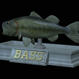 Bass-mount-statue-16.png fish Largemouth Bass / Micropterus salmoides open mouth statue detailed texture for 3d printing